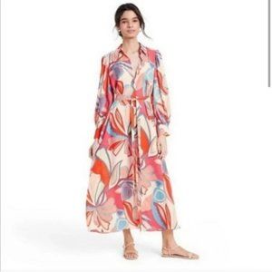 New Alexis and Target Mixed Floral Robe Shirtdress size XS